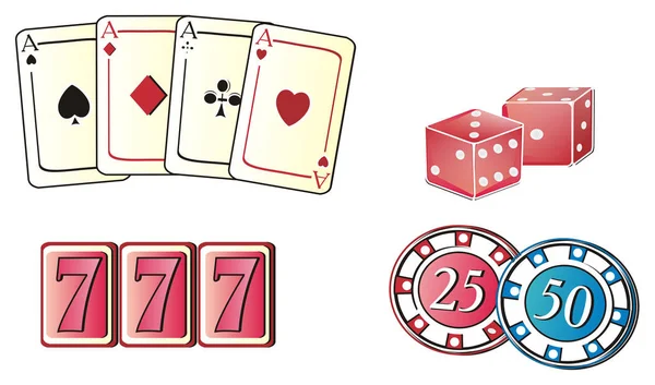 Symboler för casino — Stockfoto