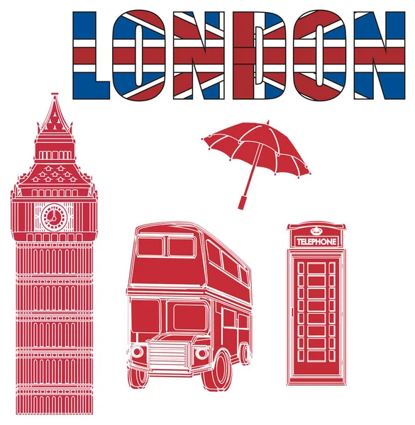 Modèle avec des symboles de Londres image vectorielle par Maria