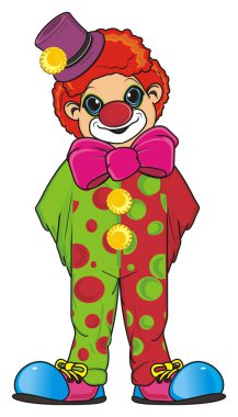 renkli palyaço gülümseyen