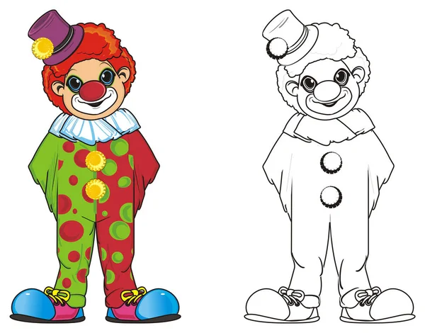 Lächelnder farbiger Clown — Stockfoto