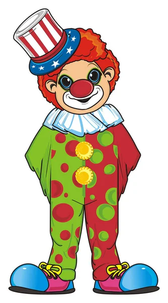 Gekleurde clown lacht — Stockfoto