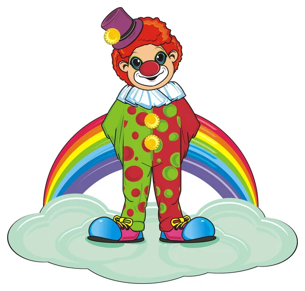 Ler färgade clown — Stockfoto