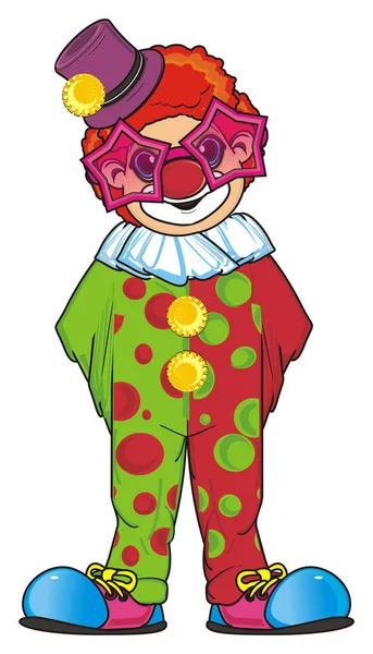 Lächelnder farbiger Clown — Stockfoto