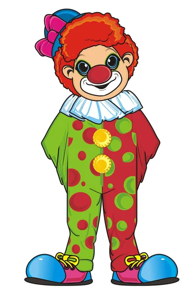 Smiling colored clown — Stock Photo, Image