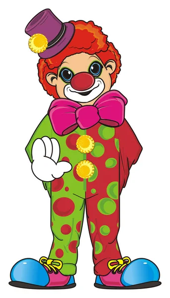 Lächelnder farbiger Clown — Stockfoto