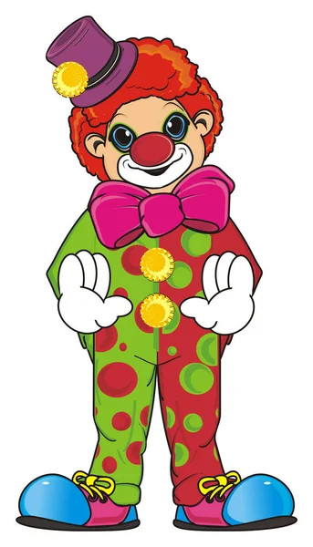 Lächelnder farbiger Clown — Stockfoto