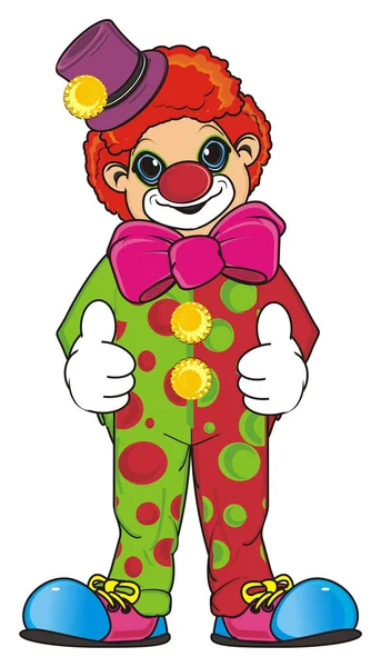 Lächelnder farbiger Clown — Stockfoto