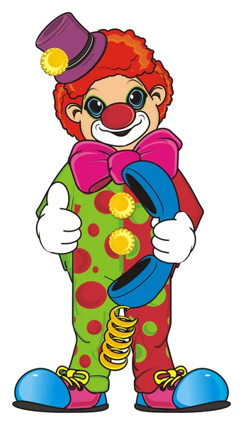 Gekleurde clown lacht — Stockfoto