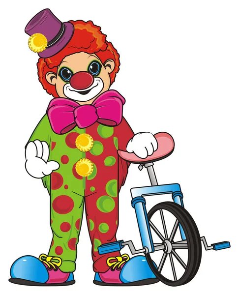 Lächelnder farbiger Clown — Stockfoto