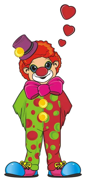 Clown de couleur souriant — Photo