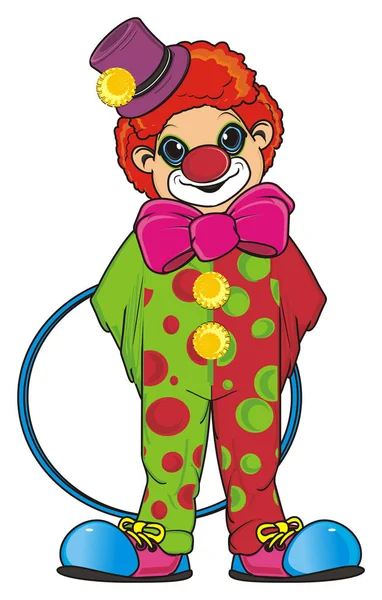 Lächelnder farbiger Clown — Stockfoto