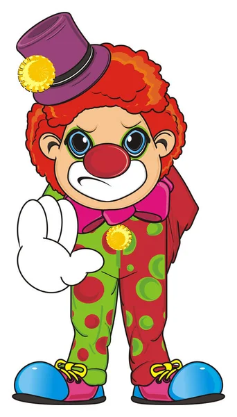 Lächelnder farbiger Clown — Stockfoto