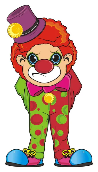 Lächelnder farbiger Clown — Stockfoto