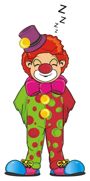 Ler färgade clown — Stockfoto