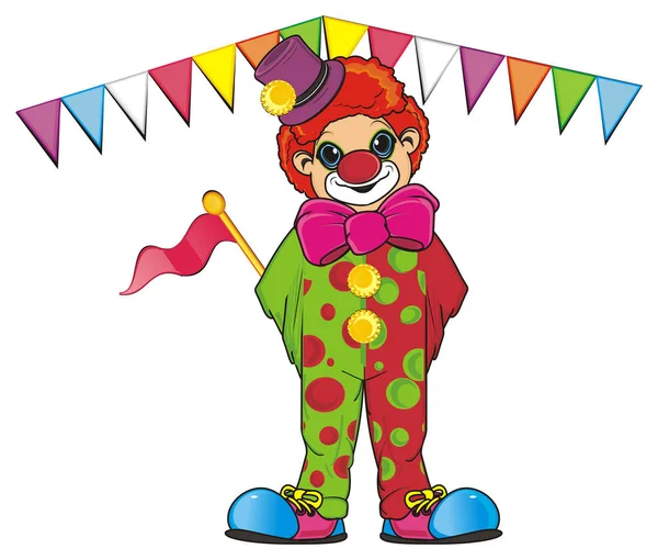 Clown de couleur souriant — Photo