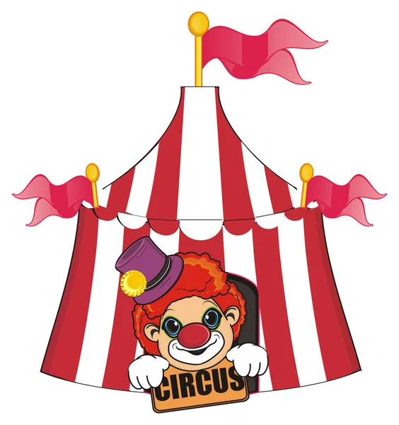 Lächelnder farbiger Clown — Stockfoto