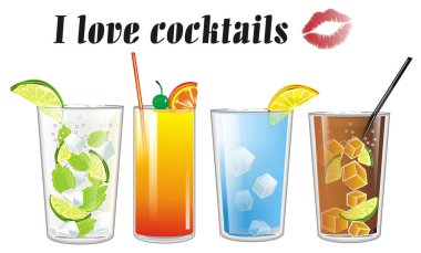 dört farklı kokteyller