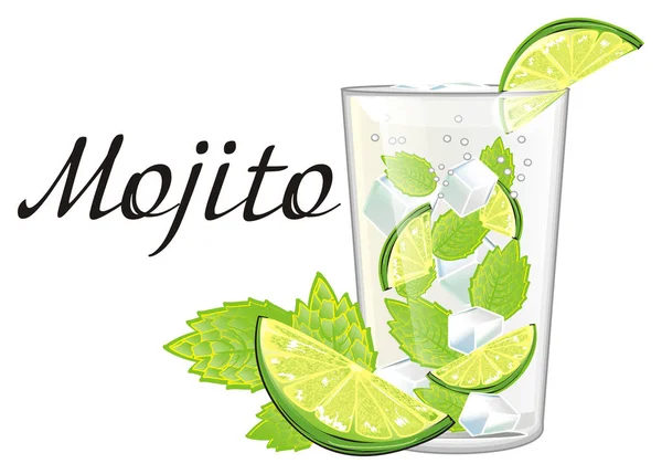 Bicchiere di cocktail Mojito — Foto Stock