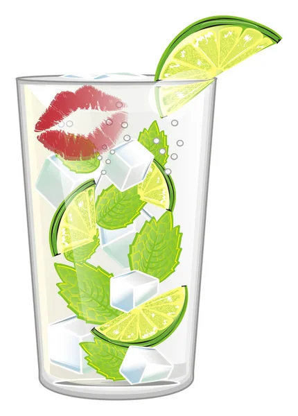 Glas Mojito-Cocktail — Stockfoto
