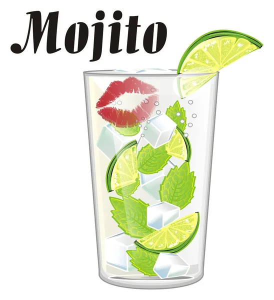 Kieliszek mojito koktajl — Zdjęcie stockowe