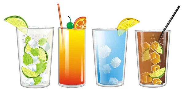 Quattro cocktail diversi — Foto Stock