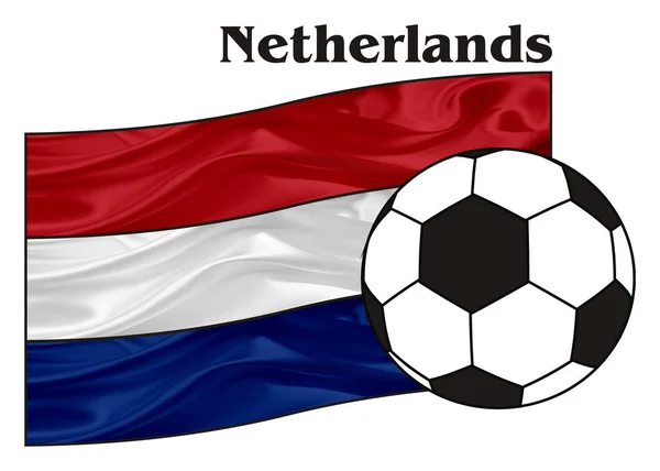 Flagge der Niederlande — Stockfoto