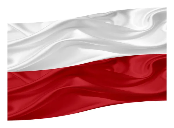 Under polsk flagg — Stockfoto