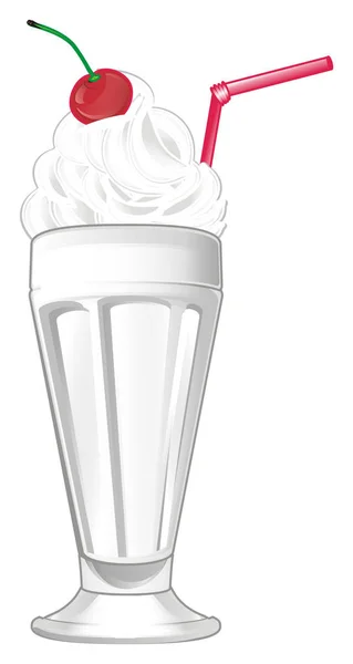 Glas Milchshake — Stockfoto