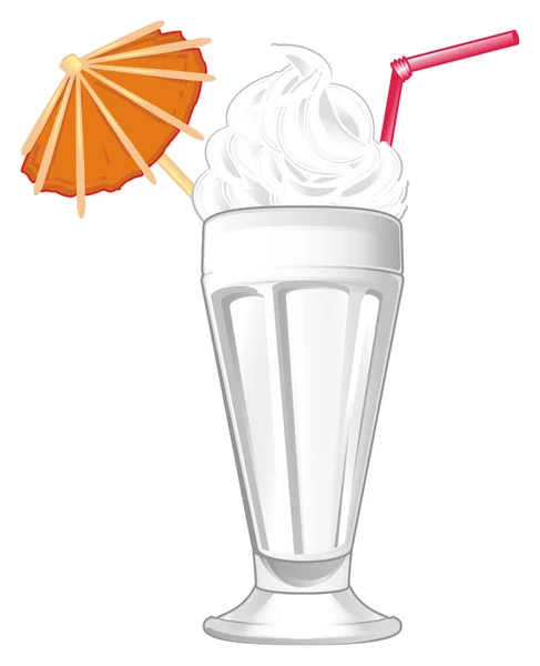 Glass of milkshake — Stock Photo, Image