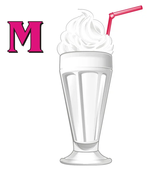 Glass of milkshake — Stock Photo, Image