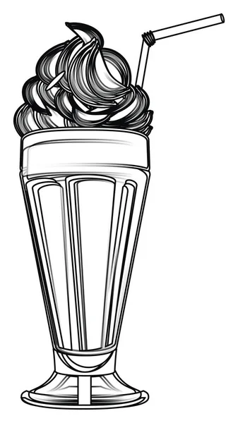 Glass of milkshake — Stock Photo, Image