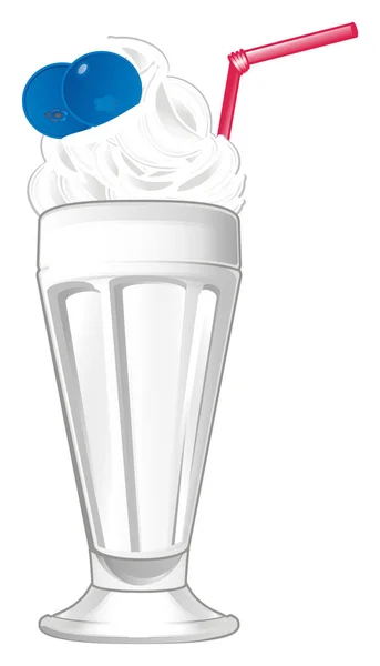 Glas milkshake — Stockfoto