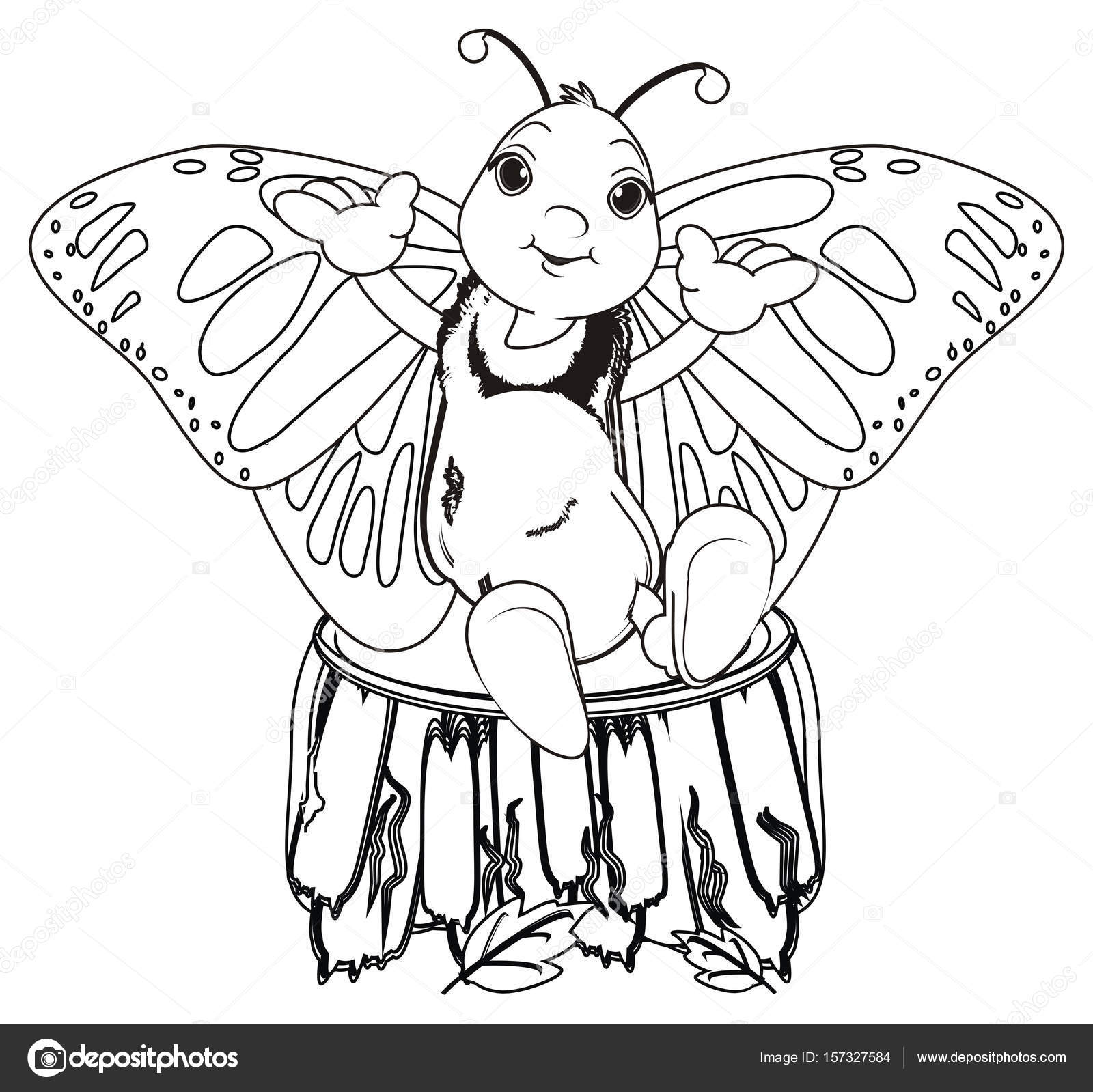 ausmalbilder schmetterling einfach