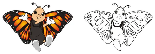 橙色和黑色蝴蝶 — 图库照片
