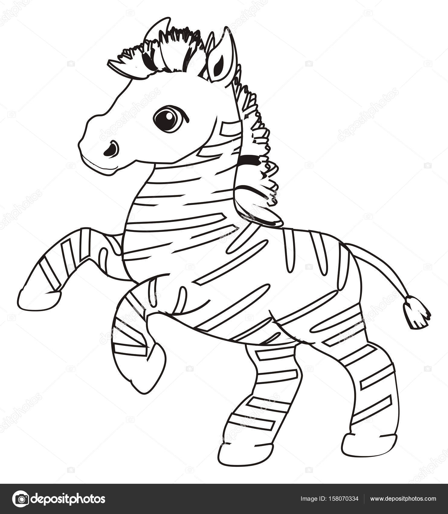 Kleine Schattige Zebra Kleurplaten Stockfoto Tatty77tatty 158070334