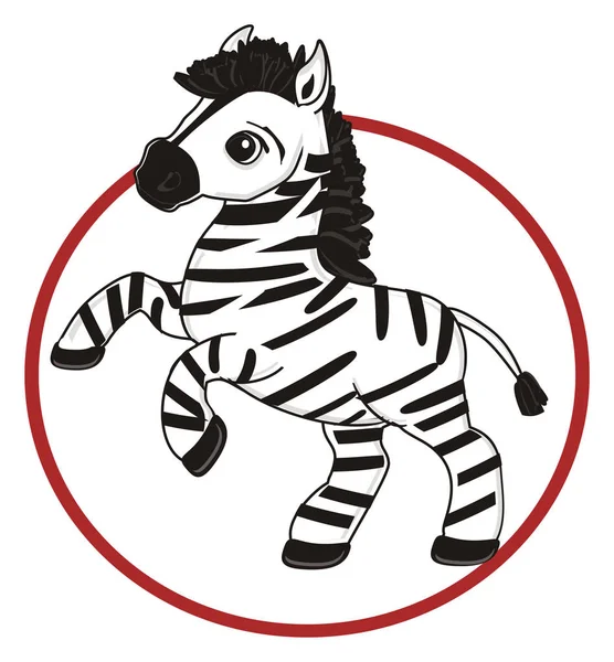 Piccola zebra carino — Foto Stock