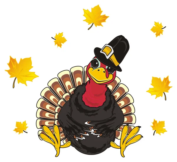 Turkey and happy  thanksgiving — Stock Photo, Image