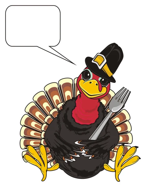 Turkey and happy  thanksgiving — Stock Photo, Image