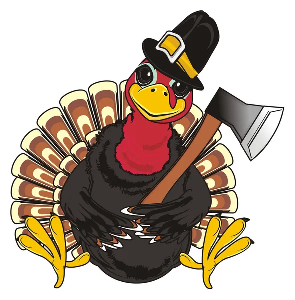 Turkey and happy  thanksgiving — Stock Photo, Image