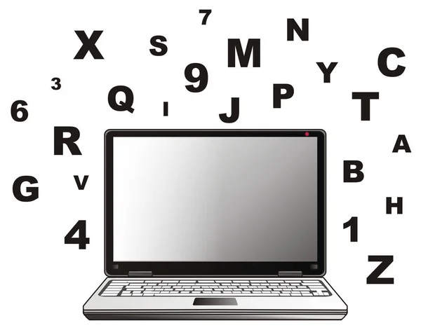 Satu laptop modern — Stok Foto
