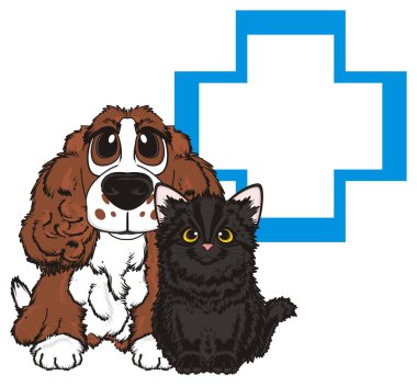 iki evcil hayvan ve işareti