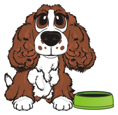 şirin kahverengi spaniel 