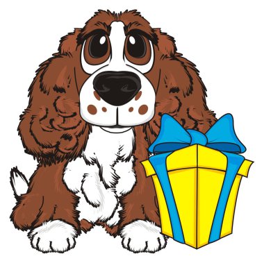 şirin kahverengi spaniel 