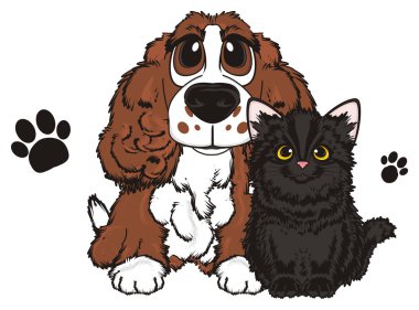 şirin kahverengi spaniel 