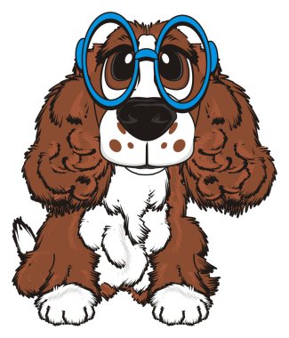 şirin kahverengi spaniel 