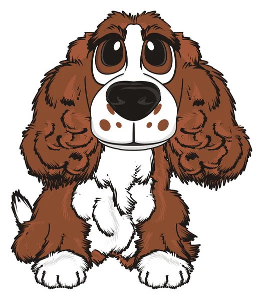 Cute brown spaniel — Stock Photo, Image