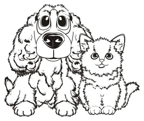 Färbung zweier Haustiere — Stockfoto