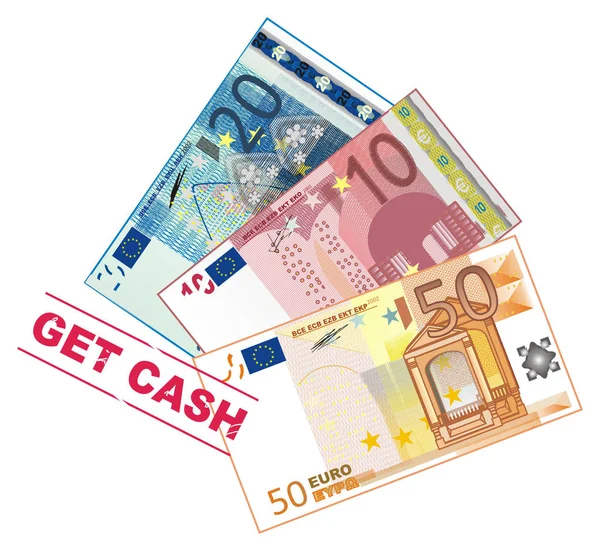 Contante in euro — Foto Stock
