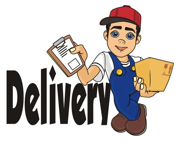 Smiling courier boy — Stock Photo, Image