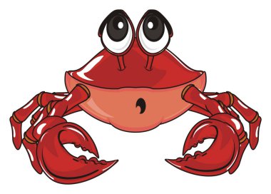 sevimli Kırmızı yengeç